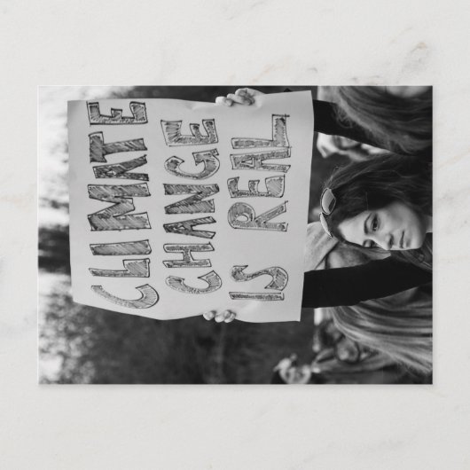 Klimaatverandering is een echt Briefkaart (Voorkant)