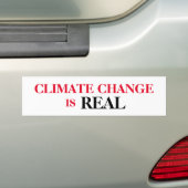 Klimaatverandering is een echte Bumpersticker (Op auto)