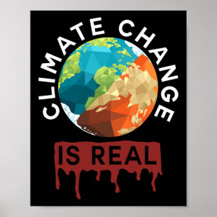 Klimaatverandering is een echte planeet op Earth D Poster