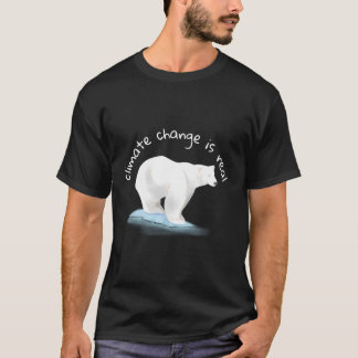 Klimaatverandering is een echte wereldwijde opwarm t-shirt