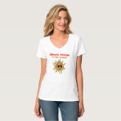 Klimaatverandering: Is het al "echt" voor jou? Tan T-shirt (Voorkant volledig)