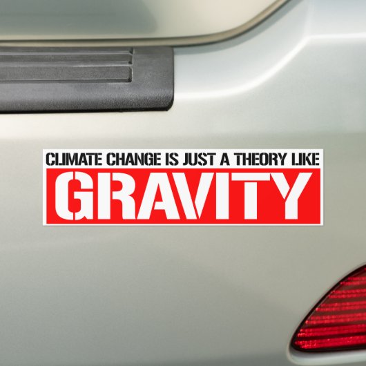 Klimaatverandering is slechts een theorie zoals GR Bumpersticker (Op auto)