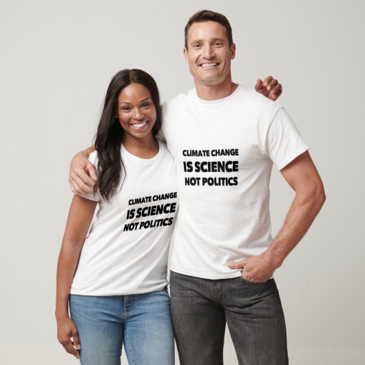 Klimaatverandering is wetenschap en geen politiek t-shirt (Unisex)
