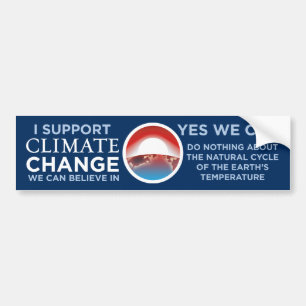 Klimaatverandering - Ja, we kunnen Obama Joke Bump Bumpersticker