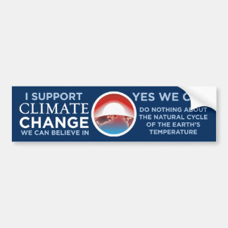 Klimaatverandering - Ja, we kunnen Obama Joke Bump Bumpersticker