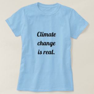 Klimaatverandering: Lichtblauw T-shirt