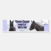 Klimaatverandering - modules in de sneeuwbumper bumpersticker (Voorkant)
