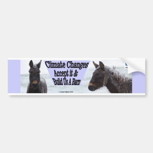 Klimaatverandering - modules in de sneeuwbumper bumpersticker (Voorkant)
