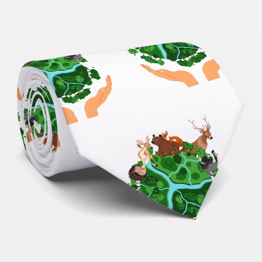 Klimaatverandering redt de planeet stropdas (Opgerold)