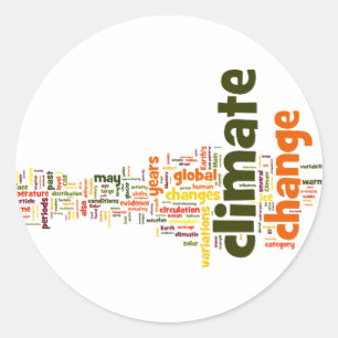 klimaatverandering twee ronde sticker