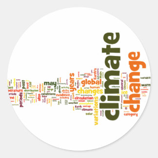 klimaatverandering twee ronde sticker