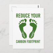 Klimaatverandering Verminder je CO2-voetafdruk Briefkaart (Voorkant / Achterkant)