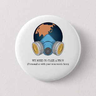 Klimaatverandering We moeten actie ondernemen Ronde Button 5,7 Cm