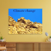 Klimaatverandering zorgt voor het milieu canvas afdruk (Insitu (Woonkamer))