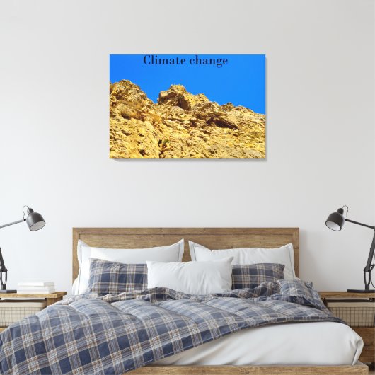 Klimaatverandering zorgt voor het milieu canvas afdruk (Insitu (Slaapkamer))