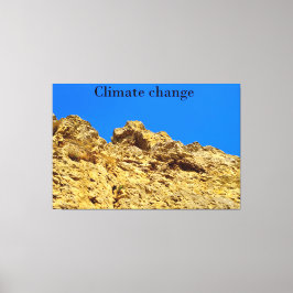 Klimaatverandering zorgt voor het milieu canvas afdruk