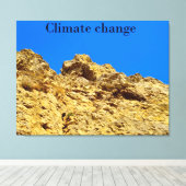 Klimaatverandering zorgt voor het milieu canvas afdruk (Insitu (Houten vloer))
