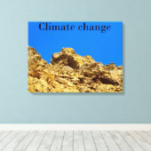 Klimaatverandering zorgt voor het milieu canvas afdruk (Insitu (Houten vloer))