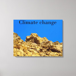 Klimaatverandering zorgt voor het milieu canvas afdruk