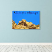 Klimaatverandering zorgt voor het milieu canvas afdruk (Insitu (Houten vloer))