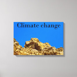 Klimaatverandering zorgt voor het milieu canvas afdruk