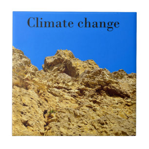 Klimaatverandering zorgt voor het milieu tegeltje