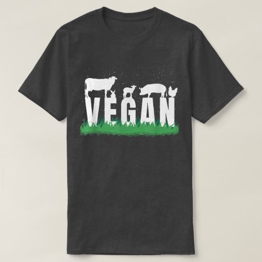 Klimaatveranderingsplan inzake vegetarische dieren t-shirt (Design voorkant)