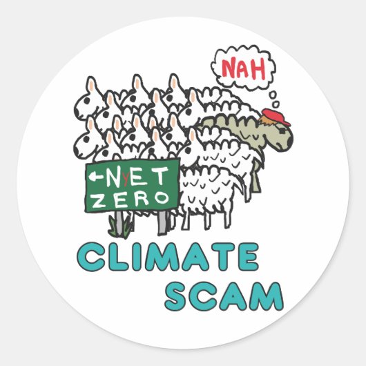 Klimaatzwendel Ronde Sticker (Voorkant)