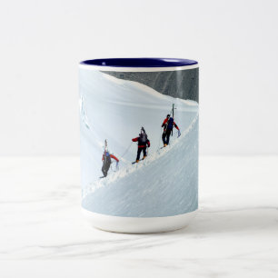 Klimaturen, Mont Blanc, Frankrijk Tweekleurige Koffiemok