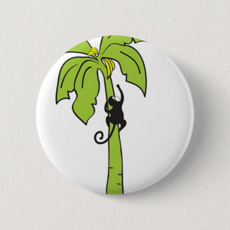Klimboom op aap ronde button 5,7 cm