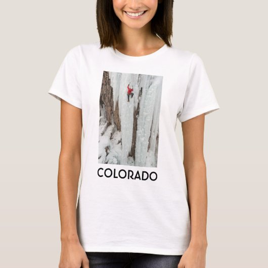 Klimijijs op man, Colorado T-shirt (Voorkant)