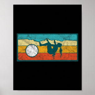 Klimmen Als Een Meisje Rotsbeklimmen Retro Boulder Poster