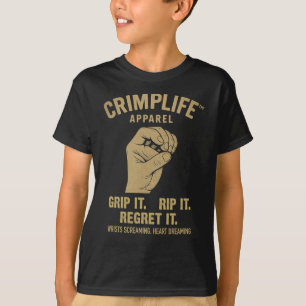Klimmen Boulderen Crimp Leven Grappige Klimmer Gez T-shirt