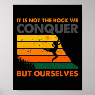 Klimmen Boulderen Klimmer Bergbeklimmer Rots  Poster