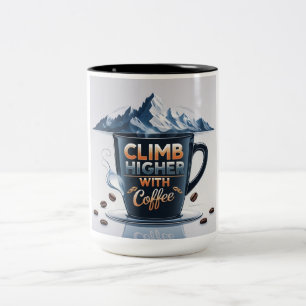 Klimmen hoger met koffie Mok