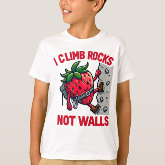 klimmen, klimmen ,Rock klimmen, aardbei, klimmen T-shirt