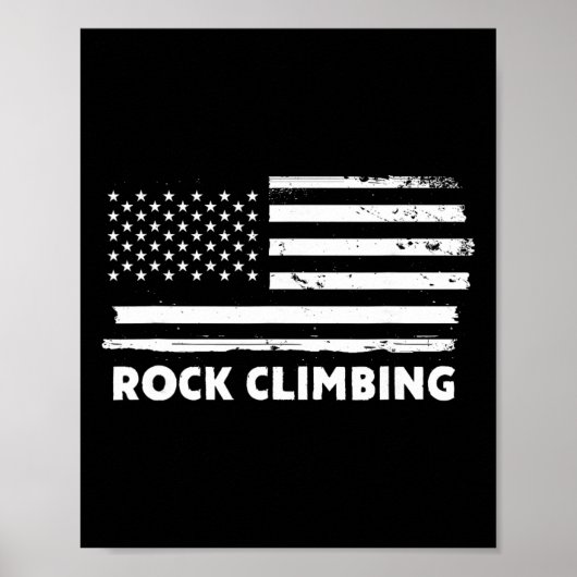 Klimmen Leven Usa Vlag Patriottisch Sport Ontwerp Poster (Voorkant)