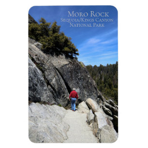 Klimmen Moro Rock Sequoia National Park Magneet