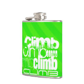 Klimmen; Neon groene strepen Heupfles (Links)