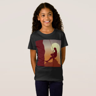 Klimmen op het hoogtepunt van het Geometrische Gir T-shirt