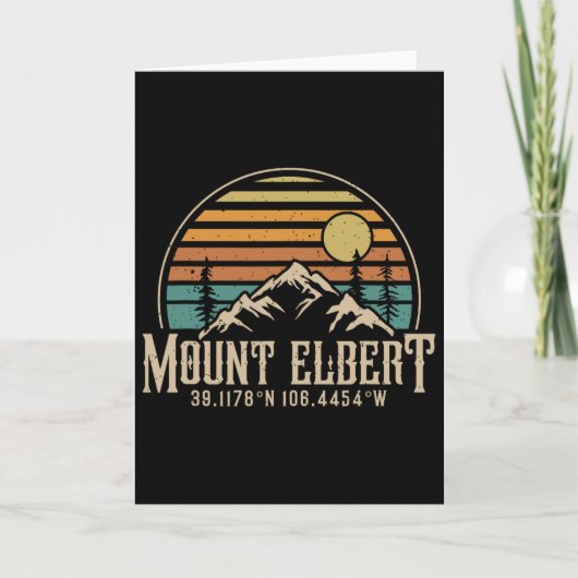 Klimmen op Mt. Elbert Colorado Berg Mount Elbert Kaart (Voorkant)