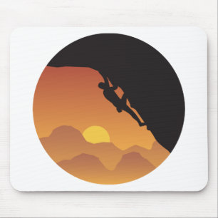 Klimmen Plat Ontwerp Vector Silhouet Muismat