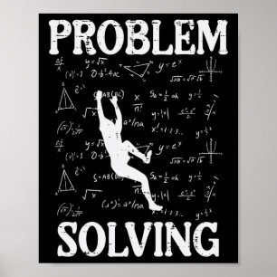 Klimmen Probleemoplossing Wiskundige Formules Funn Poster