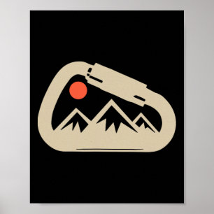 Klimmen Rots Boulderen Klimmen Carabiner Klimmers Poster