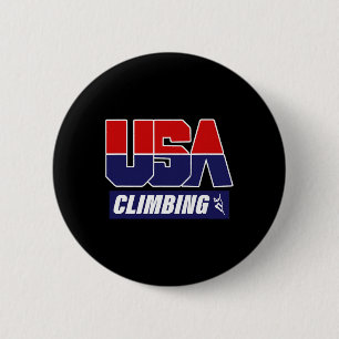 Klimmen Usa Klimmer Bergbeklimmer Rots Klimmen Ronde Button 5,7 Cm