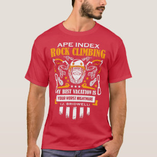 Klimmen van Ape index-rotsen T-shirt