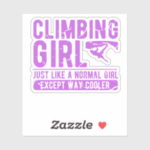 Klimmend Meisje Gift - Vrouwen Rock Climber - Dame Sticker