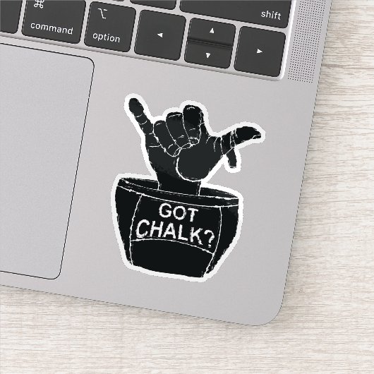 Klimmende "Got Chalk" Sticker (Detail)
