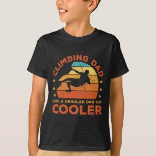 Klimmende papa als een gewone papa maar koelere Bo T-shirt