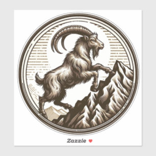 Klimmende Steenbok Geboorte Zodiac Sticker